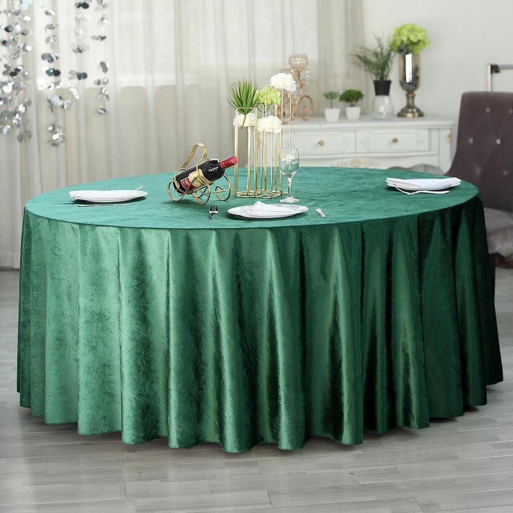 Velvet Green Tablecloth