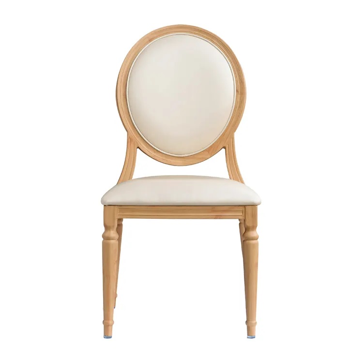 Wooden chair with an oval back